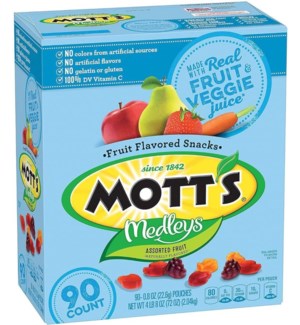 MOTT'S #47727 FRUIT SNACKS ASSORTED FLAVOR