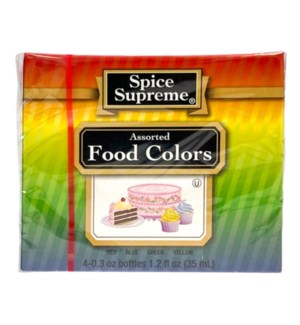 SPICE SUPREME #30994 FOOD COLORING ASSORTED