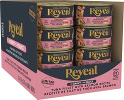 Natural Grain-Free Tuna with Salmon in Gravy Flavored Wet Cat Food, 2.47-oz can, case of...