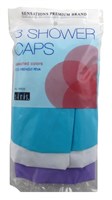 Siris Shower Cap Vinyl Lined Assorted Colors 3 Count (10623)Case Pack Info: 108 Units