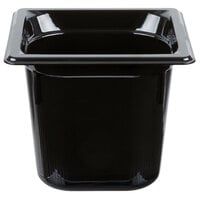 Vollrath 9066420 Super Pan? 1/6 Size Black High Heat Plastic Food Pan - 6" Deep