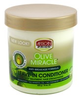 African Pride Olive Miracle Conditioner Leave-In 15oz Jar (11386)Case Pack Info: 12 Units