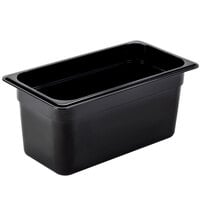 Cambro 36HP110 H-Pan? 1/3 Size Black High Heat Plastic Food Pan - 6" Deep