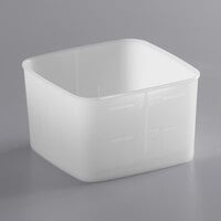 Carlisle 2 Qt. Square Polyethylene White Food Storage Container