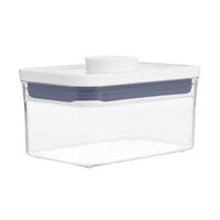 OXO Good Grips 0.6 Qt. Clear Rectangular SAN Plastic Food Storage Container with White POP Lid