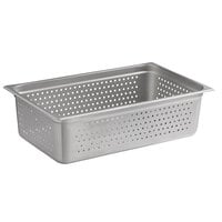 Carlisle 607006P DuraPan Full Size 6" Deep Perforated Anti-Jam Stainless Steel Steam Table / Hotel Pan - 24 Gauge