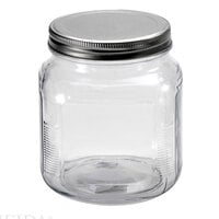 Anchor Hocking 85812AHG17 32 oz. Glass Cracker Jar with Brushed Metal Lid - 4/Case