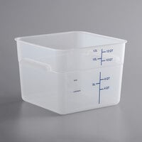 Vigor 12 Qt. Translucent Square Polypropylene Food Storage Container