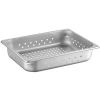 Vigor 1/2 Size 2 1/2" Deep Anti-Jam Perforated Stainless Steel Steam Table / Hotel Pan - 22 Gauge