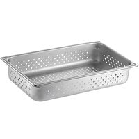 Vigor Full Size 4" Deep Anti-Jam Perforated Stainless Steel Steam Table / Hotel Pan - 22 Gauge