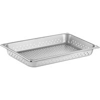 Vigor Full Size 2 1/2" Deep Anti-Jam Perforated Stainless Steel Steam Table / Hotel Pan - 22 Gauge
