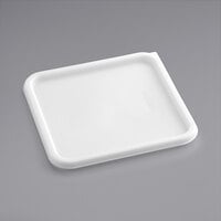 Vigor 12, 18, and 22 Qt. White Square Polypropylene Food Storage Container Lid