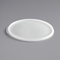 Vigor 12, 18, and 22 Qt. White Round Polypropylene Food Storage Container Lid
