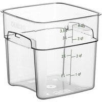 Cambro CamSquares? FreshPro 4 Qt. Clear Square Polycarbonate Food Storage Container