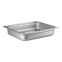 Choice 1/2 Size 2 1/2" Deep Anti-Jam 22 Gauge Stainless Steel Steam Table / Hotel Pan