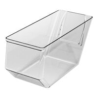 Borray Manufacturer Inc. 14 7/16" x 6 1/4" x 6 5/8" Clear Molded Plastic Bulk Bin with Handle