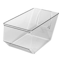 Borray Manufacturer Inc. 14 1/2" x 8" x 6 5/8" Clear Molded Plastic Bulk Bin with Handle