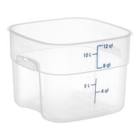 Cambro CamSquares? FreshPro 12 Qt. Translucent Square Polypropylene Food Storage Container
