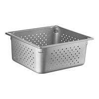 Vollrath 30163 Super Pan V? 2/3 Size 6" Deep Anti-Jam Perforated Stainless Steel Steam Table / Hotel Pan - 22 Gauge