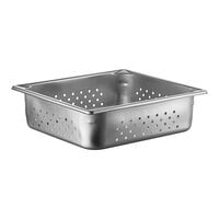 Vollrath 30143 Super Pan V? 2/3 Size 4" Deep Anti-Jam Perforated Stainless Steel Steam Table / Hotel Pan - 22 Gauge