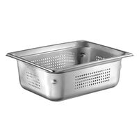 Vollrath 90243 Super Pan 3? 1/2 Size 4" Deep Anti-Jam Perforated Stainless Steel Steam Table / Hotel Pan - 22 Gauge