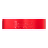 Choice Red 1/6 Size Write-On Food Pan Band