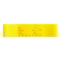 Choice Yellow 1/6 Size Write-On Food Pan Band