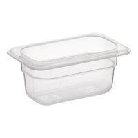 Vigor 1/9 Size 2 1/2" Deep Translucent Polypropylene Food Pan