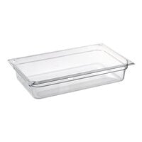 Carlisle 10201B07 StorPlus Full Size Clear Polycarbonate Food Pan - 4" Deep