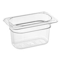 Carlisle 3068707 StorPlus 1/9 Size Clear Polycarbonate Food Pan - 4" Deep