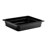 Cambro 22CW110 Camwear? 1/2 Size Black Polycarbonate Food Pan - 2 1/2" Deep