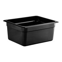 Cambro 26CW110 Camwear? 1/2 Size Black Polycarbonate Food Pan - 6" Deep