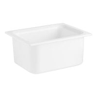 Carlisle CM110102 Coldmaster 1/2 Size White Cold ABS Plastic Food Pan - 6" Deep