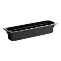 Cambro 24LPCW110 Camwear? 1/2 Size Long Black Polycarbonate Food Pan - 4" Deep