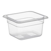Vigor 1/6 Size 4" Deep Translucent Polypropylene Food Pan