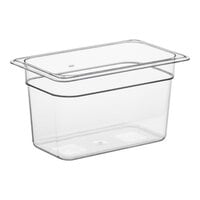 Vigor 1/4 Size Clear Polycarbonate Food Pan - 6" Deep
