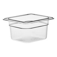 Cambro 64CW135 Camwear? 1/6 Size Clear Polycarbonate Food Pan - 4" Deep