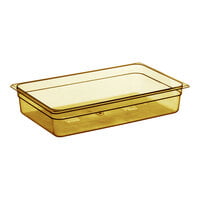Cambro 14HP150 H-Pan? Full Size Amber High Heat Plastic Food Pan - 4" Deep