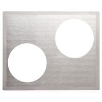 Vollrath 8250316 Miramar? Stainless Steel Double Well Adapter Plate with Satin Finish Edge for Two Casserole Pans