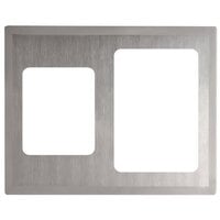 Vollrath 8250816 Miramar? Stainless Steel Double Size Adapter Plate with Satin Finish Edge for Large Food Pan and Small Food Pan
