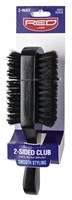 Kiss Red Brush Club 2-Side Bristles (6 Pieces) 100% Boar (57898)Case Pack Info: 12 Units