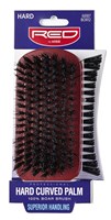 Kiss Red Brush Hard Curved Palm (6 Pieces) Boar (57901)Case Pack Info: 12 Units