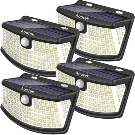 Aootek New Solar Motion Sensor Lights 120 LEDs with…