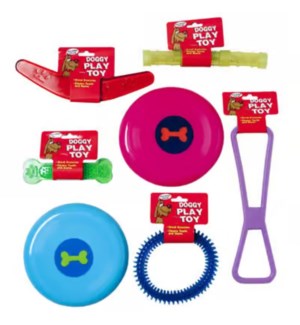 REG PET #66791 DOG TOY, 6-SHAPES