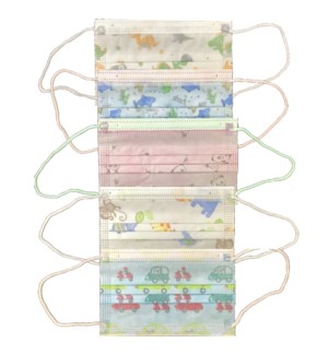 KIDS DISPOSABLE FACE MASK 3 LAYERS PRINT PROTECT