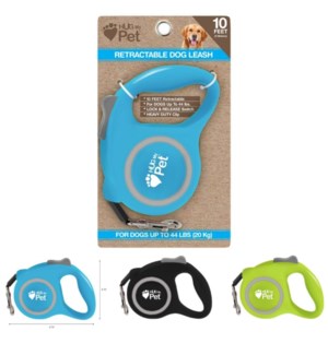 DOG LEASH #10012 RETRACTABLE 3 COLORS