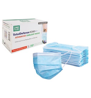 DISPOSABLE #7248 MASK 3 LAYERS BLUE