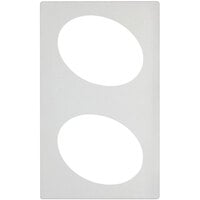 Vollrath 8240320 Miramar? Resin Adapter Plate for Two Small Oval Pans - White Stone
