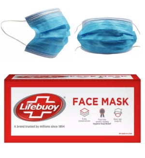 LIFEBUOY FACE MASK 3 LAYERS BLUE
