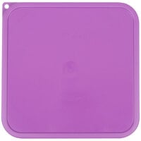 Cambro CamSquares? 12, 18, and 22 Qt. Purple Allergen-Free Square Polyethylene Food Storage Container Lid